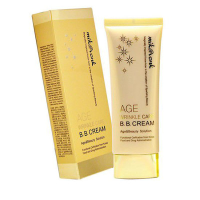 Kem BB xoá nhăn Cream Anti Aging & Wrinle Care Mik@vonk Hàn Quốc 60ml No.2 Gold Beige tặng kèm móc khoá