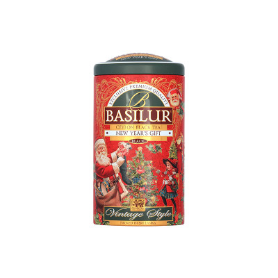 Trà Basilur - Hộp Quà Vintage Chào Năm Mới 100g (Hộp Thiếc)