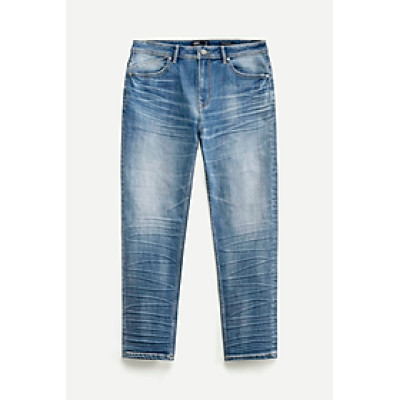 Quần jeans nam trơn ROUTINE Form Slim Premium màu Xanh INDIGO - ROUTINE 10F23DPA012P