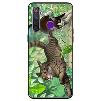 Ốp lưng in cho Realme 5 Mẫu Bắt Mèo
