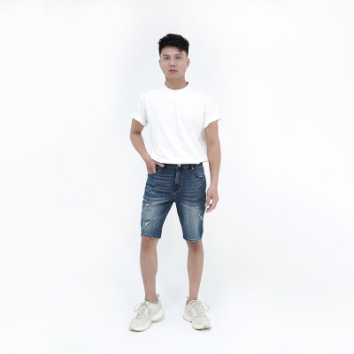 Quần Short Jeans Nam Cao Cấp HUNTER X-RAYS S35 Form Slimfit Màu Xanh S35
