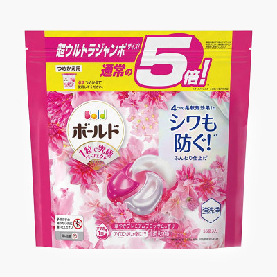 Viên giặt xả Bold GelBall 4D P&G hương hoa ngọt ngào túi refill 55 viên