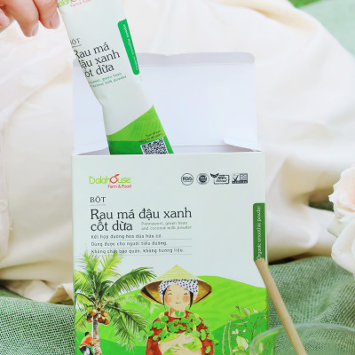 Bột Rau Má Đậu Xanh Cốt Dừa Dalahouse 200g, Thức Uống Mát Lành, Thanh Nhiệt Cơ Thể, Tốt Cho Người Tiểu Đường 