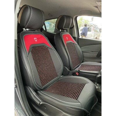 Lót Ghế Ô Tô Hạt Gỗ Libaiwang Bọc Ghế Ô Tô Chống Nóng - Áo Ghế Ô Tô Lót Liền Massage Lưng Chất Liệu Da Cao Cấp khaihuyau