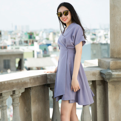 Đầm Xoè Cao Cấp Thời trang thiết kế Hity DRE076 (Tím Violet)