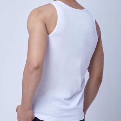 Áo May Ô Ba Lỗ Nam Vicci Màu Trắng, Chất Liệu 100% Sợi Cotton Mềm Mịn, Co Giãn 4 Chiều, Thấm Hút Mồ Hôi, Siêu Thoáng Mát