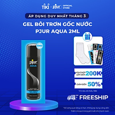 Gel bôi trơn gốc nước Pjur Aqua 2ml  không chứa chất béo, dầu hoặc nước hoa dưỡng ẩm bao vệ da