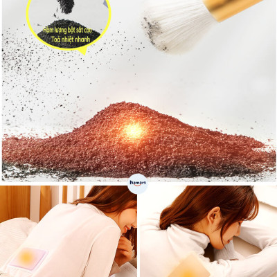 Miếng Dán Đau Bụng Kinh Hamart Dán Chườm Ấm Bụng Giữ Nhiệt Cơ Thể 3 Vị Thảo Dược Thiên Nhiên