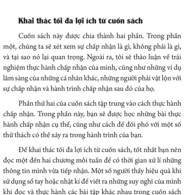 Chấp Nhận Những Điều Không Thể Thay Đổi _ML