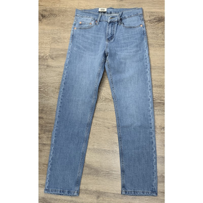 Quần Jean nam cao cấp ống đứng le511 màu xanh sáng vải co giãn xuất khẩu dáng slimfit