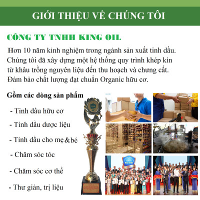 Tinh dầu Bưởi Da Xanh nguyên chất từ vỏ bưởi thiên nhiên, xông phòng, khử mùi, thơm phòng, đuổi muỗi - KingOil