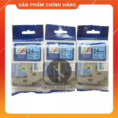 Nhãn In Brother Tz2-551 - Đen nền Dương 24mm x 8m - Hàng nhập khẩu