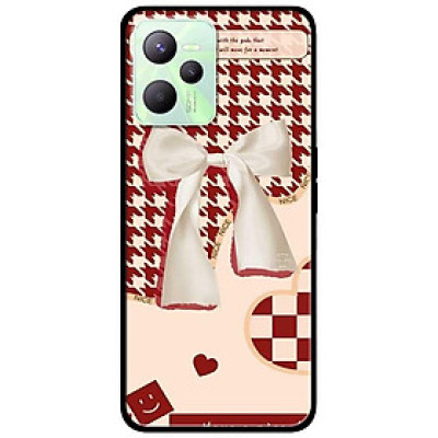 Ốp lưng dành cho Realme C35 - Realme Narzo 50A Prime mẫu Nơ Trắng Nền Đỏ