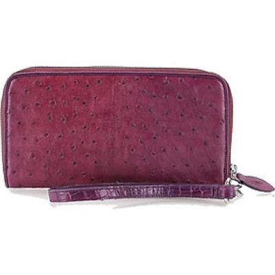 Ví Nữ Da Đà Điểu 2 Khóa Huy Hoàng HT3446 (11 x 22 cm) - Tím