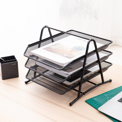 Khay Đựng Tài Liệu 3 Tầng Deli, Đen - E9181
