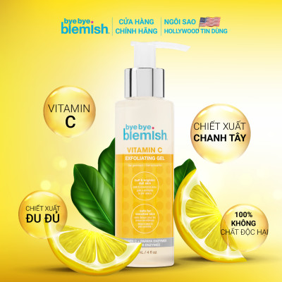 Gel tẩy tế bào chết Vitamin C ngừa mụn và làm sáng da Bye Bye Blemish Vitamin C Exfoliating Gel 118ml