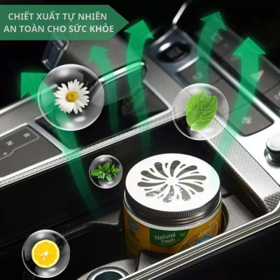 Sáp Thơm Hương Chanh 220g Khử Mùi An Toàn Hiệu Quả Phòng Khách Phòng Ngủ Tủ Quần Áo Xe Ô Tô Nhà Vệ Sinh