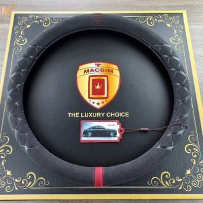 Bọc vô lăng cao cấp Macsim mã 8858 màu đen đỏ
