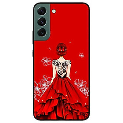 Ốp lưng dành cho Samsung S22 - S22 Plus - S22 Ultra - Cô gái đầm đỏ