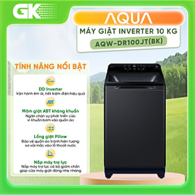 Máy giặt Aqua Inverter 10 Kg AQW-DR100JT(BK) - HÀNG CHÍNH HÃNG CHỈ GIAO HCM