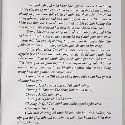 Sách - Giáo Trình Tài Chính Công