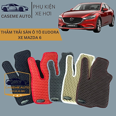 [MAZDA 6] Thảm Trải Sàn, Lót Sàn Ô Tô Cao Su Eudora CloudFoam Thiết Kế Theo Xe Dành Cho Xe MAZDA 6, Chống Nước, Không Mùi, Ngăn Bụi Bẩn, Dễ Vệ Sinh - Hàng Chính Hãng