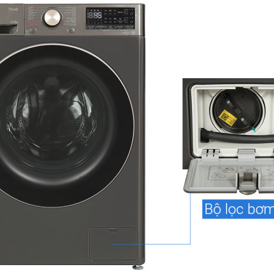 Máy giặt sấy LG AI DD Inverter giặt 14 kg - sấy 8 kg FV1414H3BA - Hàng chính hãng - Giao HCM và 1 số tỉnh thành