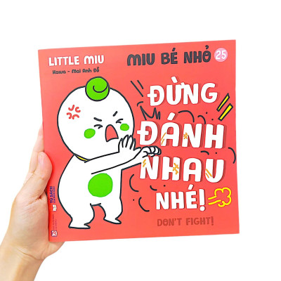 Sách Ehon Miu Bé Nhỏ Phần 3 Song Ngữ - Đừng Đánh Nhau Nhé