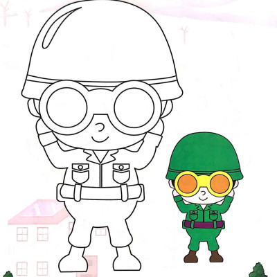 Bé Tô Màu Chú Bộ Đội