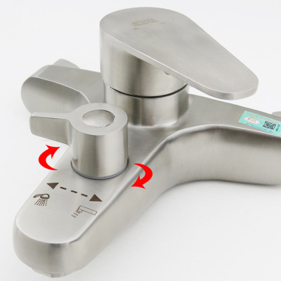 Bộ vòi sen nóng lạnh Inox SUS 304 Eurolife EL-LAVEN 01 (Trắng vàng)