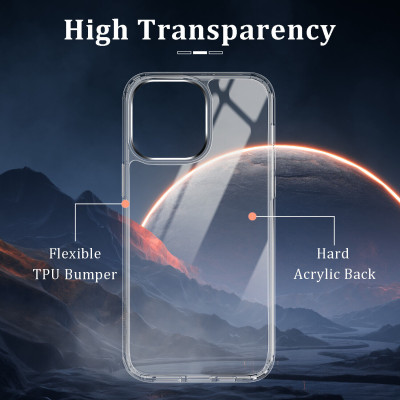Ốp lưng chống sốc cho iPhone 14 / 14 Plus / 14 Pro / 14 Pro Max mặt lưng trong suốt siêu mỏng 0.88mm hiệu X-Level Sparkling Series độ trong tuyệt đối, chống trầy xước, chống ố vàng, tản nhiệt tốt - hàng nhập khẩu