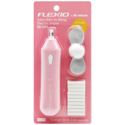 Gôm Điện Tự Động Flexio - Thiên Long EE-00 - Màu Hồng