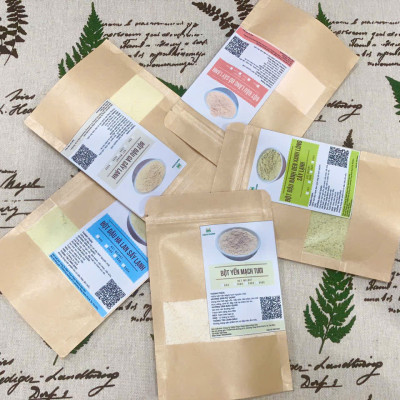 Combo 5 loại bột sấy lạnh: bột đậu gà, bột đậu lăng đỏ, bột đậu hà lan, bột đậu nành đen xanh lòng, bột yến mạch tươi nguyên chất, siêu mịn, không biến đổi gen (mỗi gói 100g)