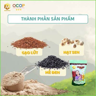 Deal giá tốt . Bột gạo lứt-hạt sen - mè đen ( bột gạo lứt ANAN ) thay thế bửa ăn , chăm sóc sưc khỏe , xương khớp , ngủ ngon ,food ,