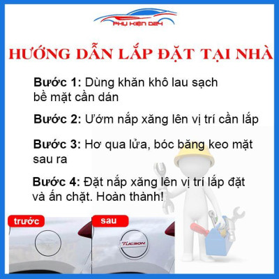 Ốp nắp bình xăng Kia K3 mạ crom chống trầy trang trí ô tô