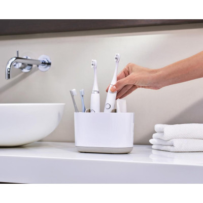 Hộp đựng bàn chải đánh răng tự khô kháng khuẩn tiện dụng Joseph Joseph Duo Large (Màu trắng) - 006186
