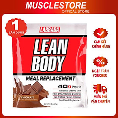 Labrada Lean Body (1 gói ), Sữa Thay Thế Bữa Ăn, 40g Protein, 8G Chất Béo Tốt & Chất Xơ, 22 Vitamin và Khoáng Chất