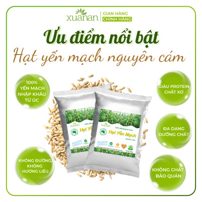 Hạt Yến Mạch Nguyên Cám Úc Xuân An [ko đường] Túi 5Kg (100% Australian Wholegrain Oats) (Giảm 30%)