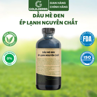 Dầu mè đen ép lạnh nguyên chất GoldzHerbs – Chai 120ml/ 250ml