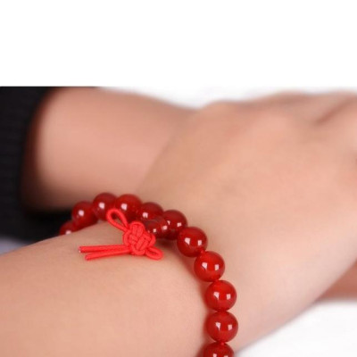 Vòng tay nữ mã não đỏ phong thủy VT10