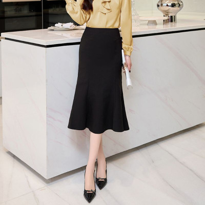 Chân váy đuôi cá midi dáng dài ôm body vải kaki thun co giãn - Vannhshop CV0089