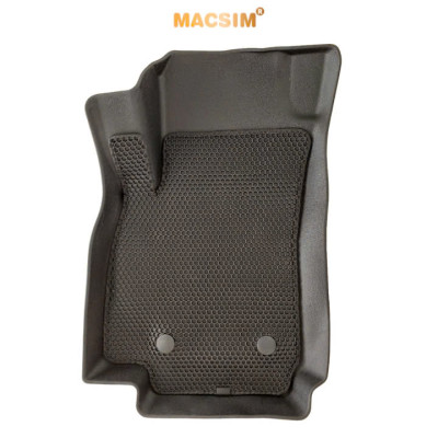 Thảm ô tô sd1 2 lớp dạng lưới lục giác Vinfast Fadil  màu đen - bề mặt cao su siêu sạch - Macsim