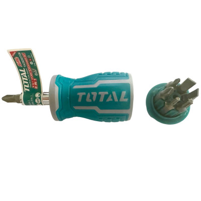 Bộ tua vít 8 chi tiết nhỏ gọn đa năng TOTAL TACSDS0706 - loại mini, thép chuyên dụng CR-V, tay cầm nhựa nhám chắc chắn