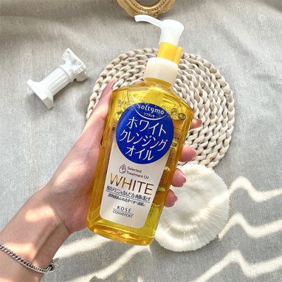 Dầu tẩy trang Kosé Softymo White Cleansing Oil giúp dưỡng sáng da (230ml) - Hàng chính hãng