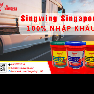 Dầu nhớt động cơ Singwing D2 Turbo 20W50 18L nhập khẩu từ Singapore dành cho xe tải, xe nông nghiệp
