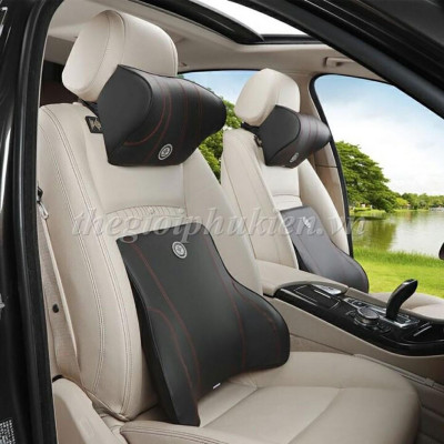 Gối tựa lưng ô tô cao su non đúc nguyên khối,bọc da cao cấp cho xe ô tô