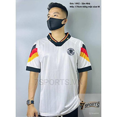 Áo Bóng Đá Retro Tuyển Đức 1992 - Sân Nhà bản cao cấp vải Cotton Polyester
