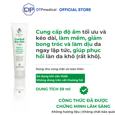 Kem bôi y tế ALHYDRAN Cracked Dry Skin Care phục hồi và làm dịu da bị khô nứt, cung cấp dưỡng chất ngay lập tức cho da