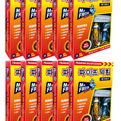 Combo 8 hộp 16 gói bột thông tắc làm sạch đường ống Hàn Quốc (100g/gói)