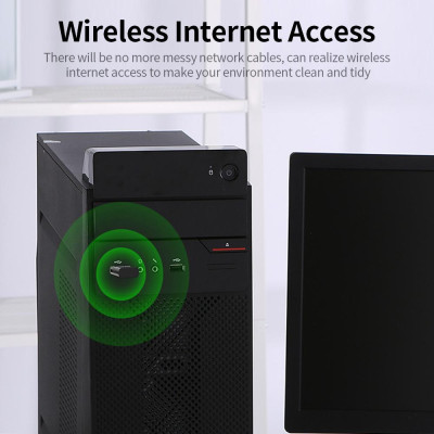 Thẻ mạng không dây USB băng tần kép 2,4 & 5,8 GHz BT COMFAST CF-813B 650M